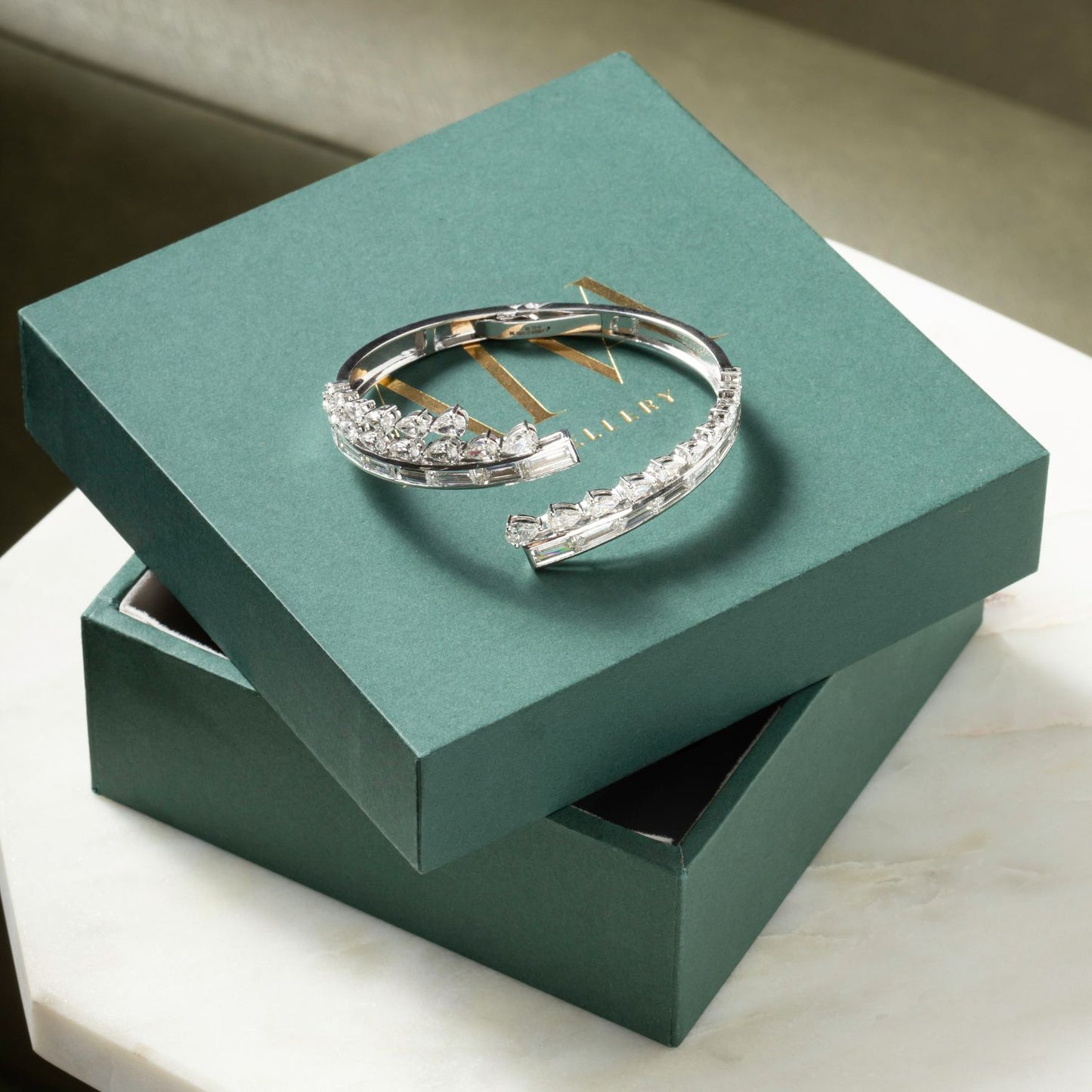 Riviera Pear and Baguette Bracelet