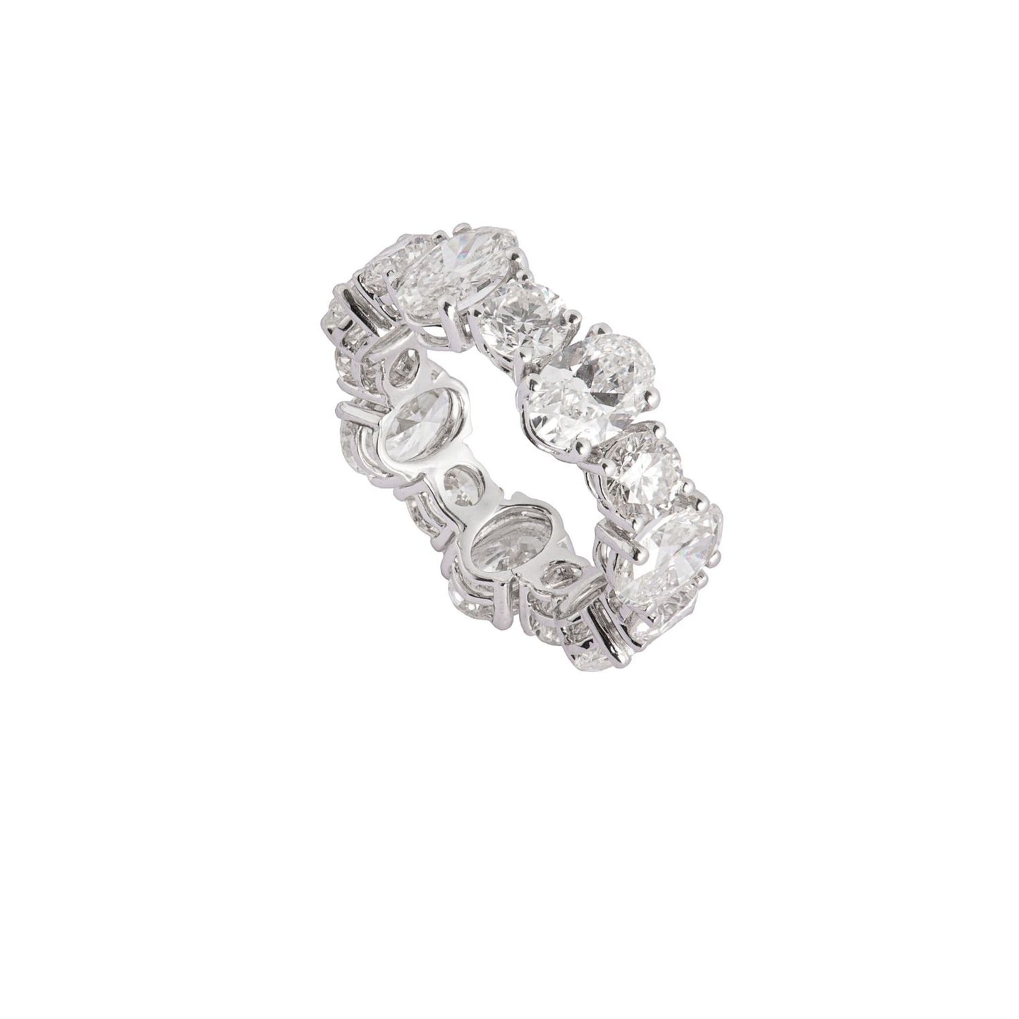 Oval Cut and Round Eternity Band