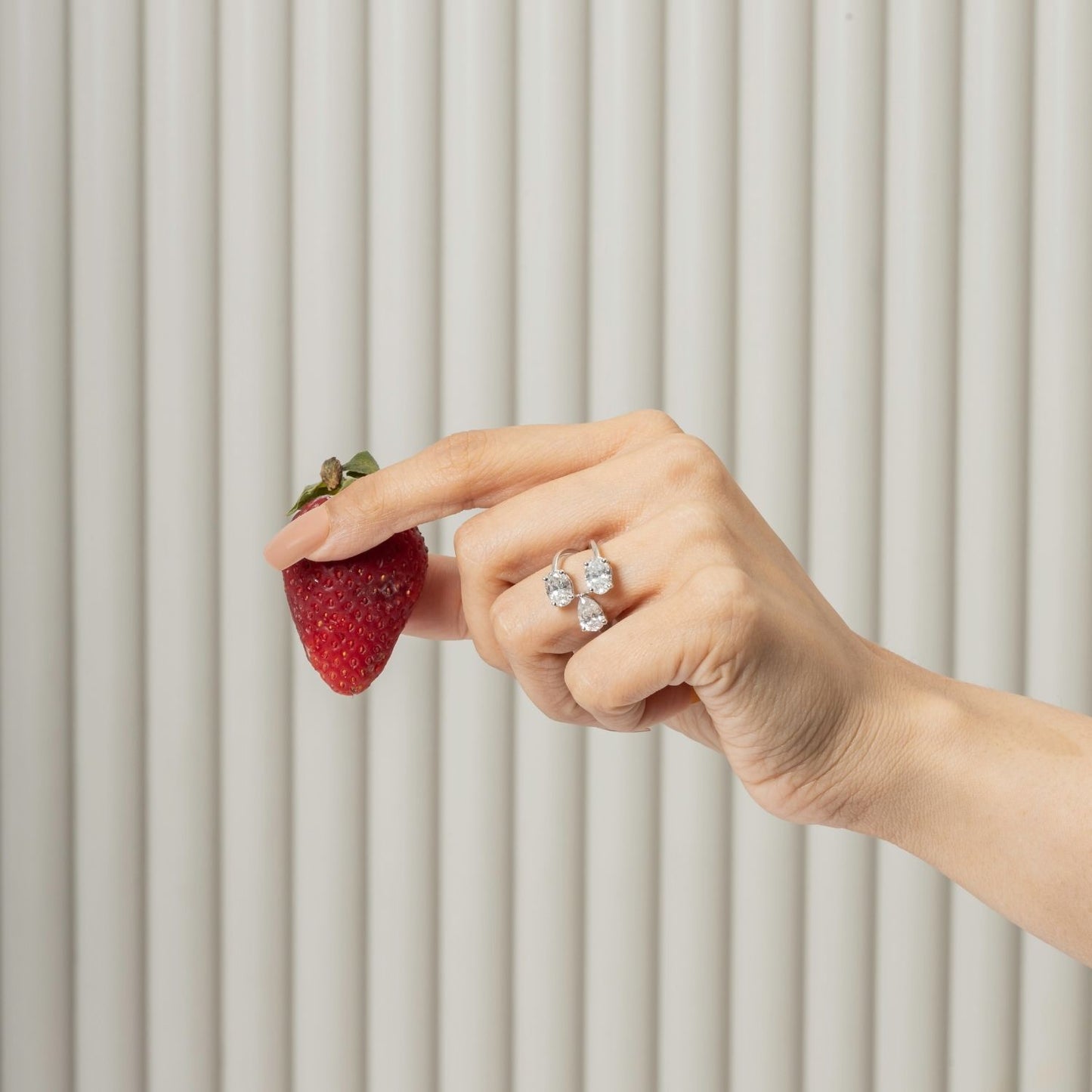 Oval Cut and Pear Shaped Solitaire Ring