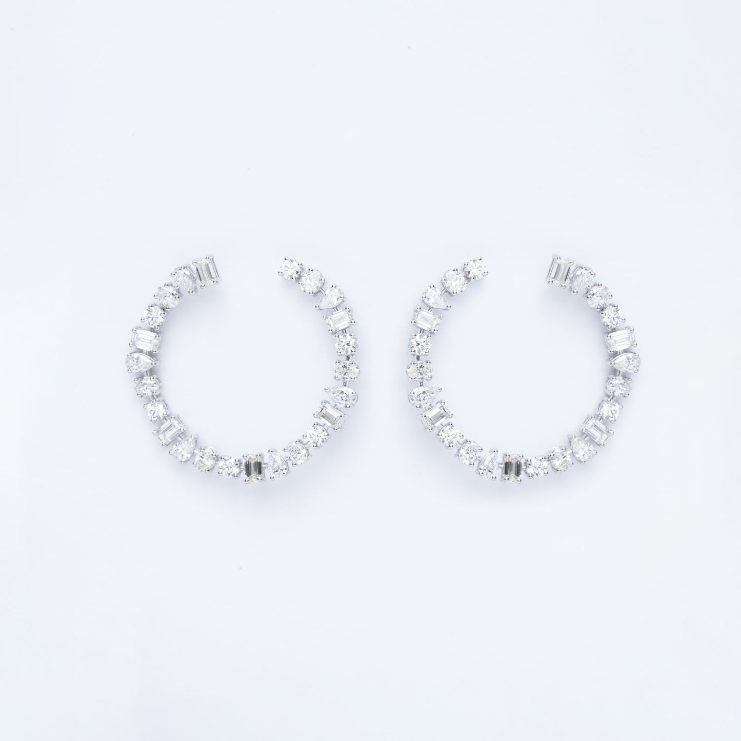Fancy Shaped Hoop Earrings