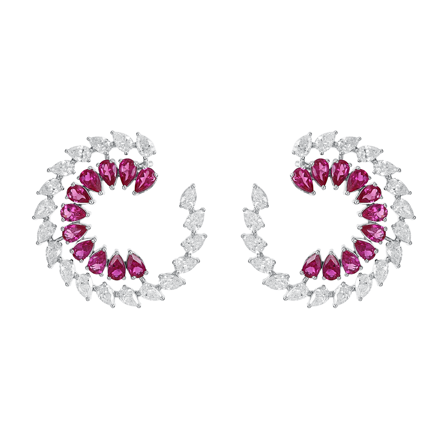 Crimson Swirl Earrings