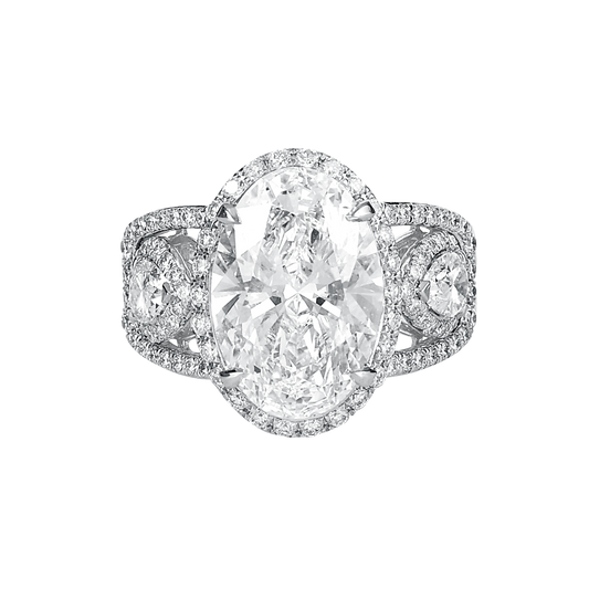 Oval Empress Solitaire Ring