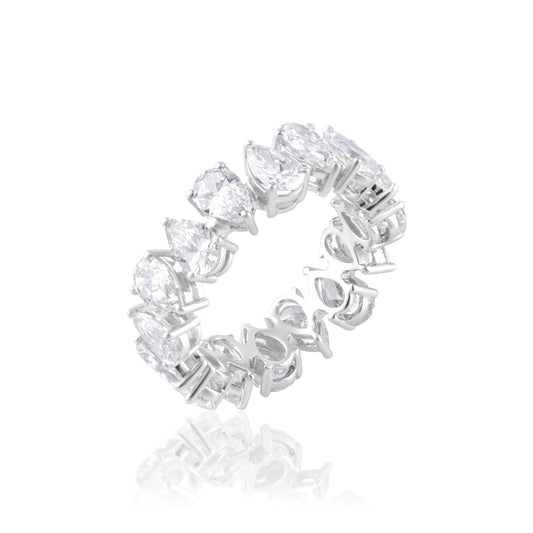Pear Shaped Eternity Band Ring
