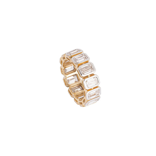 Emerald Cut Bold Eternity Band