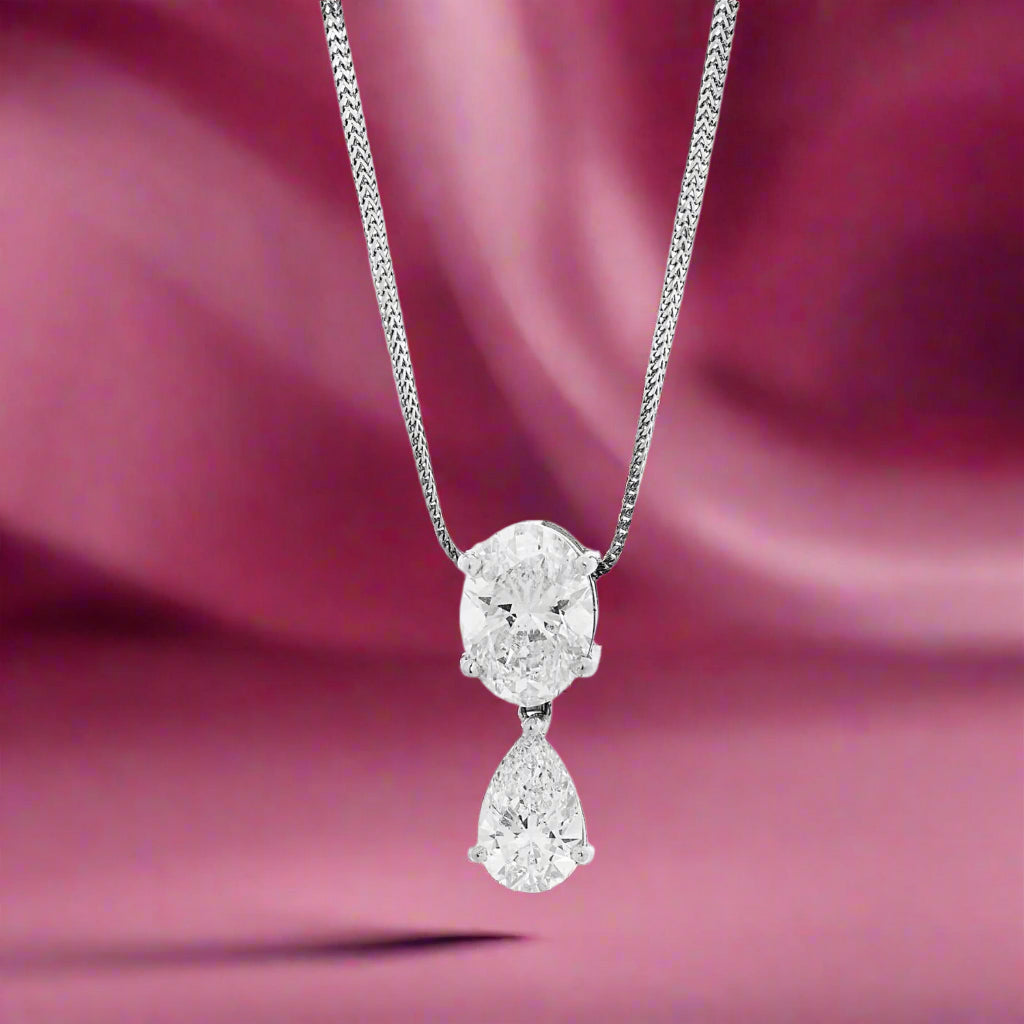 Oval and pear pendant