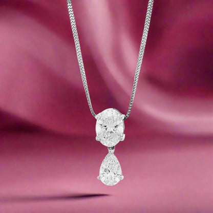 Oval and pear pendant