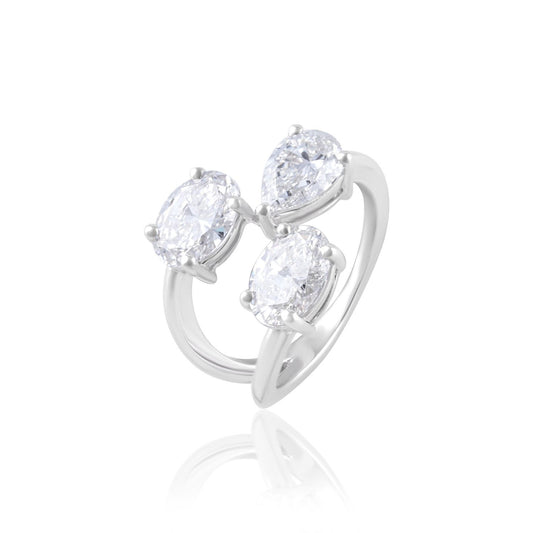 Oval Cut and Pear Shaped Solitaire Ring