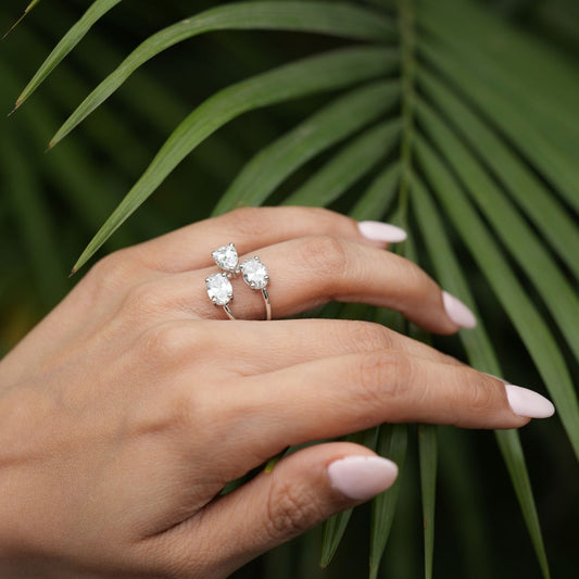 Oval Cut and Pear Shaped Solitaire Ring