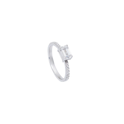 Emerald Cut Solitaire Ring