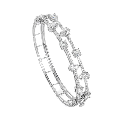 Eliza Pear and Cushion Cut Bangle