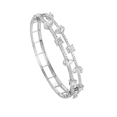 Eliza Pear and Cushion Cut Bangle