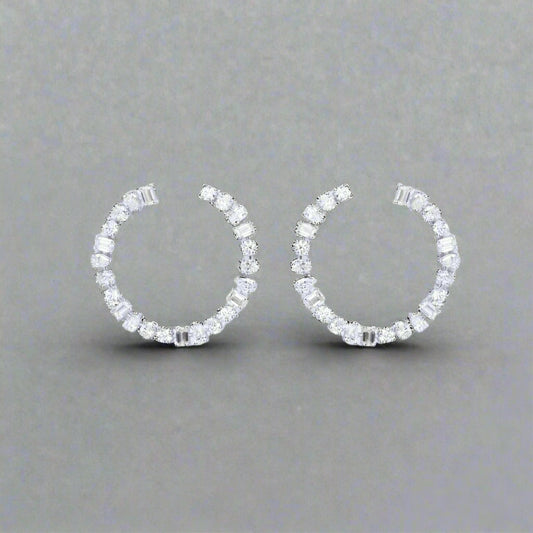 Fancy Shaped Hoop Earrings