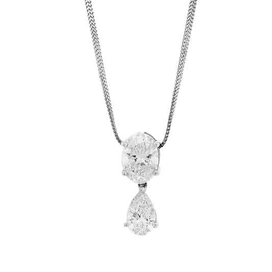 Oval and pear pendant