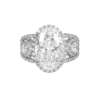 Oval Empress Solitaire Ring