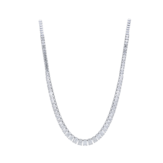Emerald Cut Diamond String Neck Piece