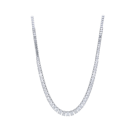 Emerald Cut Diamond String Neck Piece