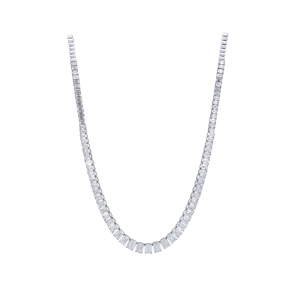 Emerald Cut Diamond String Neck Piece