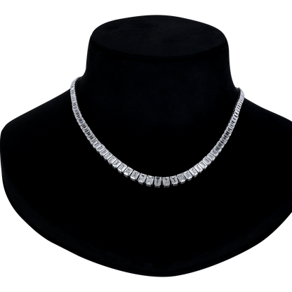 Emerald Cut Diamond String Neck Piece
