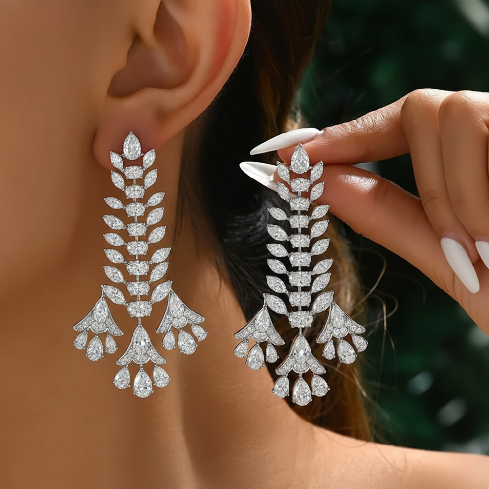 Lustre Leaf Earrings