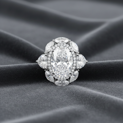 Victorian Oval Solitaire Ring