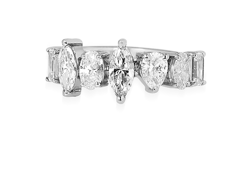 Fancy Shaped Half Eternity Band