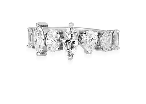 Fancy Shaped Half Eternity Band