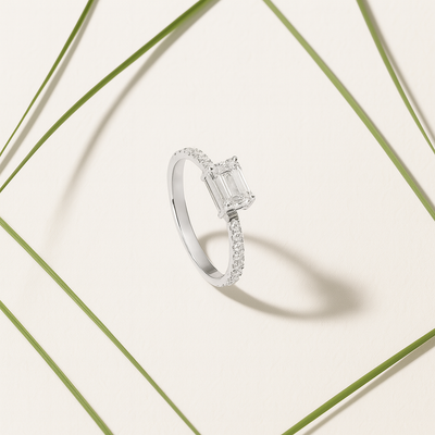 Emerald Cut Solitaire Ring